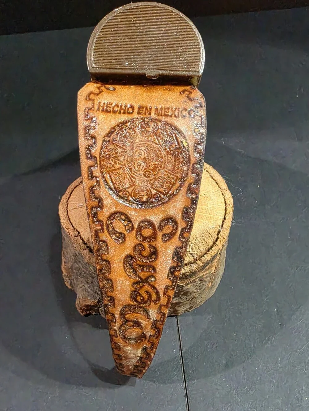 Texas Tooled Leather Mini Boot Shot Glass
